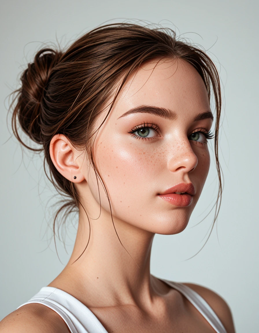 <lora:BrandyGordon_v2.1-000006:.9> BrandyGordon, focus on eyes, close up on face, pouting, hair styled voluminous bun