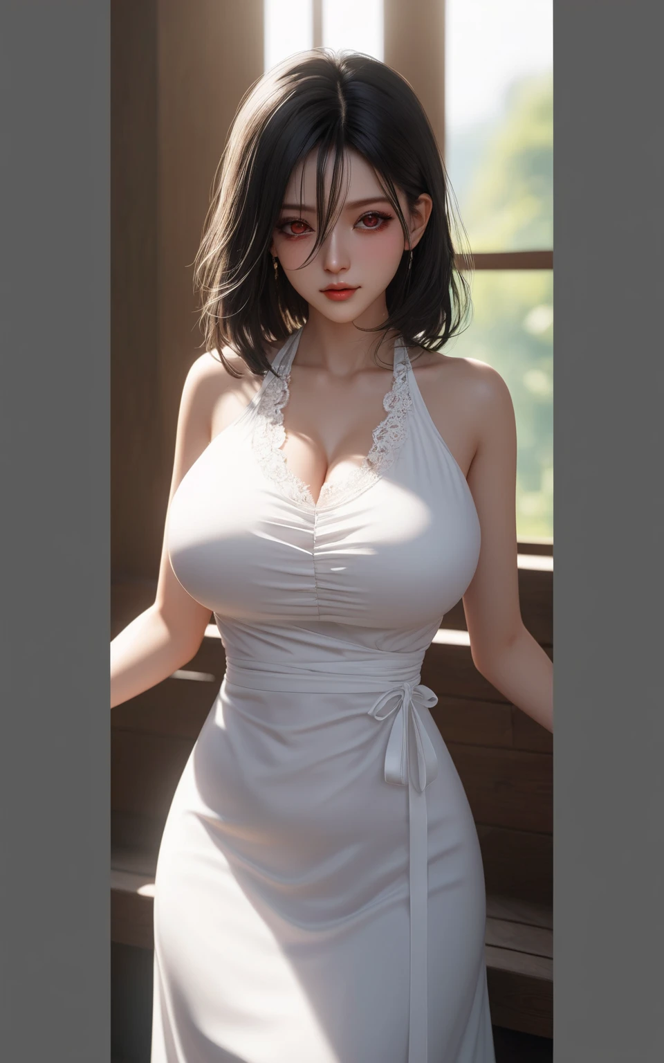 Best quality,tmasterpiece,A high resolution,CG,
1girll,arma,The sword,long whitr hair,shift dresses,Eau,独奏,jewely,white dresses,耳Nipple Ring,hair adornments,spatter,The upper part of the body,hair-bun,brunette color hair,
illuminating,Frankness,photore,A high resolution,4k,8k,bokeh,Exposed cleavage
