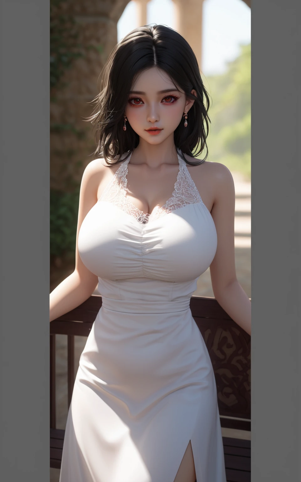 1girl,Tamaki,(Wearing Wedding_dress with Jewelry),(fashionable_Tattoos),(huge breasts),collarbone, cleavage,Detailed Hair,(Tattoos),(masterpiece:1.5),( best quality:1.4), ultra-detailed,(((realisetic))),8K,{ (photorealistic:1.37),movie soft light,full body,