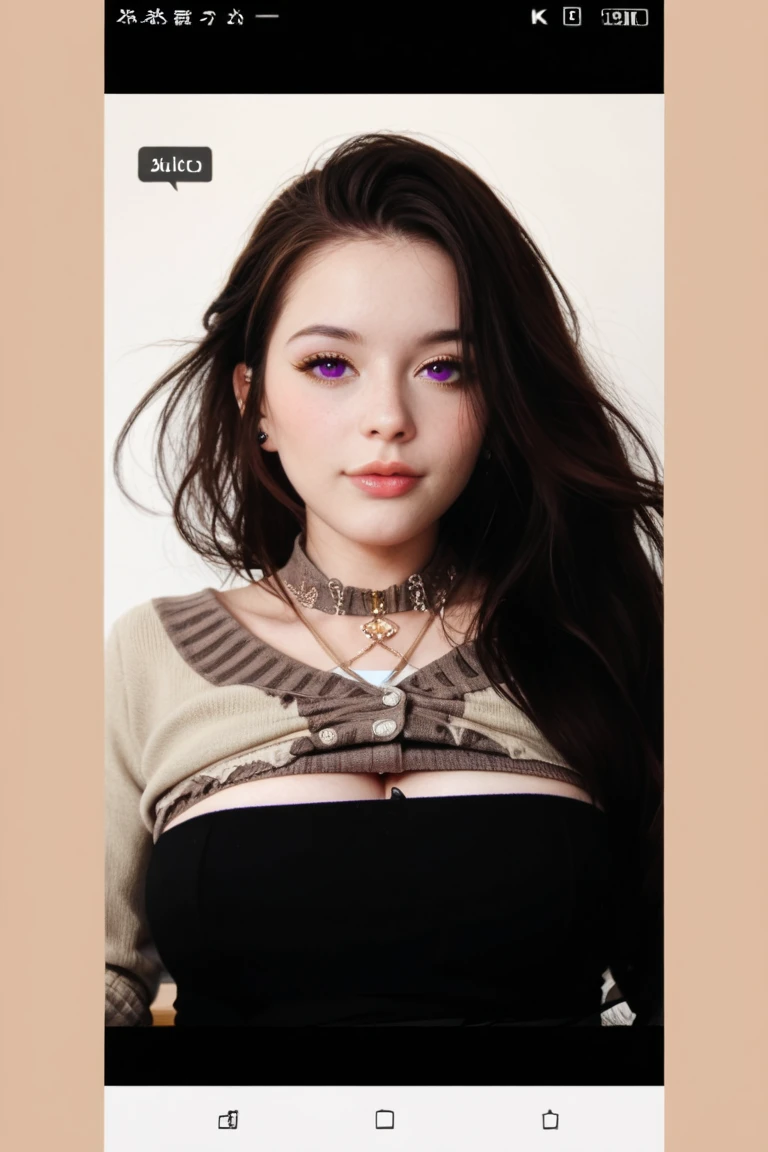 A closeup of a woman in fur coat looking at the camera, Poarch bonito, Ela parece uma mistura de Grimes, Gato de Doja como mulher do gato, rosto sexy com maquiagem completa, maquiagem grossa e extravagante, ava max, parece uma mistura de grimes, Gato Doja, parece uma mistura de grimes, Parece Fabiula Nascimento