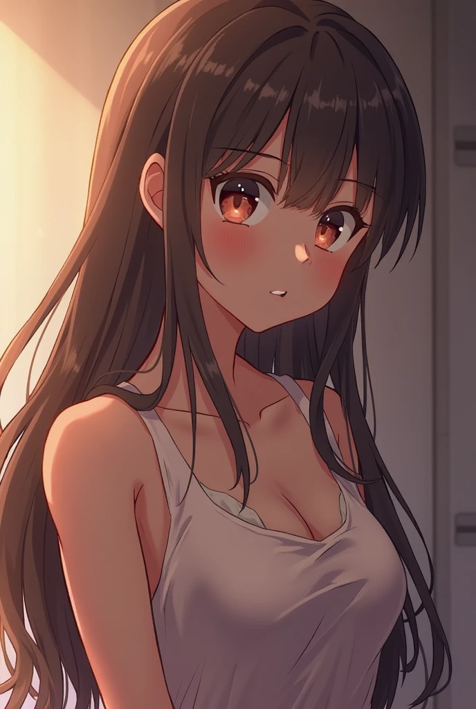 (((pixel-perfect, detail-perfect))), solo, 1girl, chizuru ichinose, sweater, looking at viewer, smile, upper body1 girl, beauty, brown eyes, alone, breasts, brown hair, big breasts, Kanojo anime lineart, Chizuru, 1 girl, brown hair, long hair, brown eyes,nervou,s,crying, big breasts,transparent lingerie,add_detail: 1, open mouth, showing tongue, embarrassed, cum in vagina, ahegao face, cum, excited face,,1 Fat man,man showing his penis with semen,