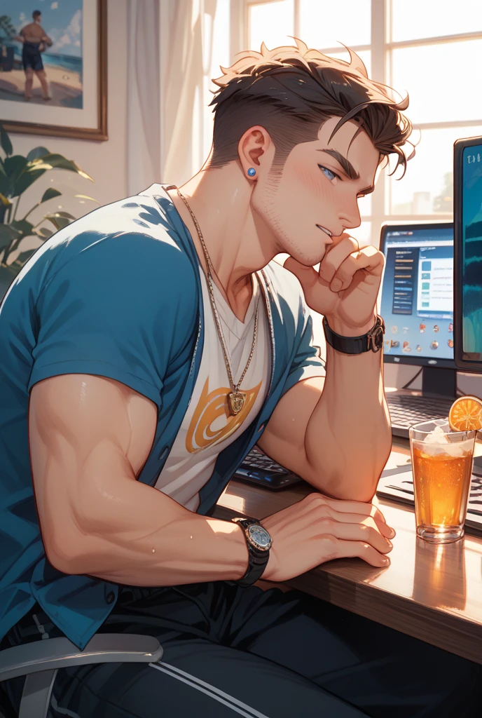 Multiplayer, muscular, beautiful, perfect face shape --auto