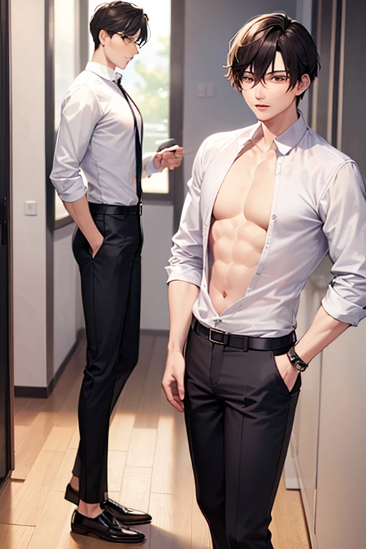Handsome boy ultra realistic,-- v 4