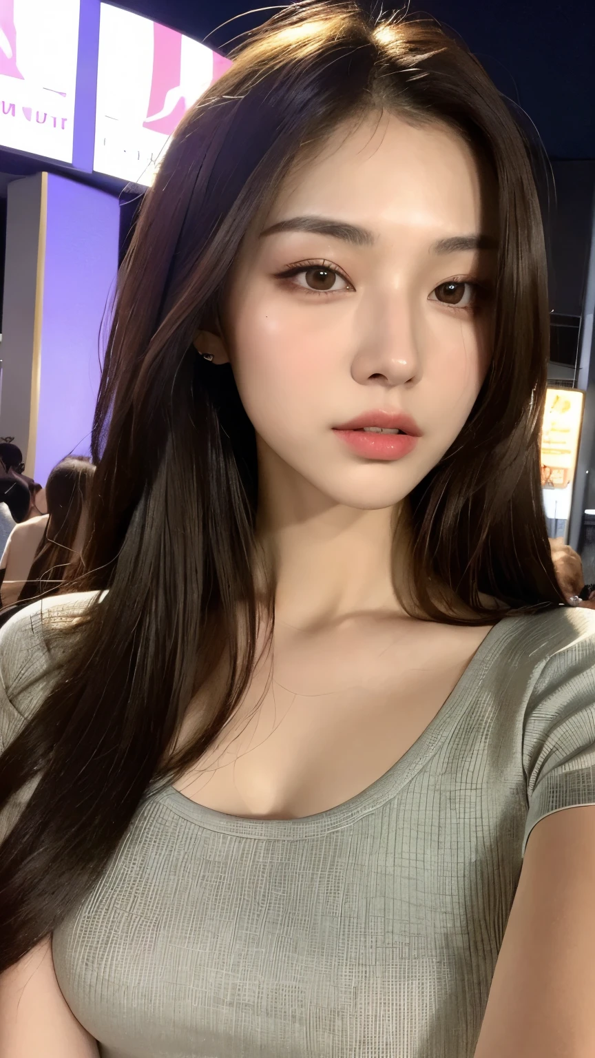 ((highest quality、8k、masterpiece:1.3))、One Girl、Laughter、Full Body Lesbian、Slim face、Beautiful woman、(Dark brown hair)、Sexy underwear:1.5、Ultra detailed face、Detailed eyes、double eyelid、Blurred Background、Slim face、bus、shower