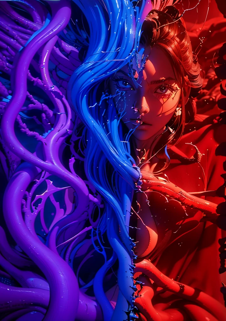 [detailed illustrations, Art, based on an extremely perfect anatomy, very detailed and detailed drawings, slow and gentle lines, realistic texture],((Colored wavy basic lines)),(Working with outstanding craftsmanship),(ruins background),MACHINALISA HENTAI ANIME Beauty (high (high)) 16 years, smooth straight hair. (long transparent hair) automatic,Black Dress Black Rose ((Lace Pattern) (Thorn)) (Alien Armor Chain (Transparent Material)) (Cybernetic Gothic Lolita (Titanium Alloy)),(((fashion not bondage:0.4)))),((Fine and beautiful skin expression (transparency))),((Clear Gaze)),((perfect eye detail (Beautifully drawn pupils in detail))),(( long and beautiful eyelashes: 0.4)),(beautiful perfect face (Realistic facial details: 0.5)),(Subtle hair details)),((perfect finger detail)),((Perfectly proportioned proportions: 1.2))),(The design is made at a high level,((Advanced structural understanding of materials)),Perfect color combination),((Decoration)) ((Dense details) ),((detail, a high resolution)),[(Precision detail),((Multilayer texture)),high quality,a high resolution],((Accurately simulate the interaction of light and material., understanding of air flow, Mechanically correct representation))),(((Visual art with a sense of storytelling)). hyperstylized horror-fantasy, hyper sexual, pornographic imagry, depravity, explicitly grotesque, visceral, unsettling, brutal concept, sadistic Grins, bloodying, metaphysical, Jarring expressions.hauntingly morbid.