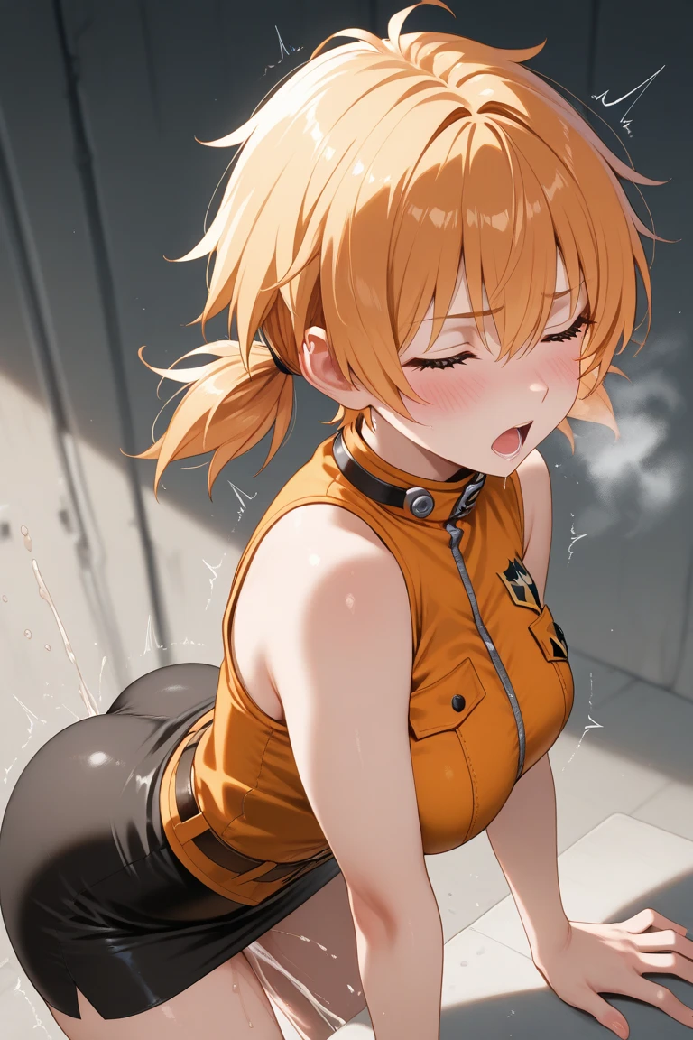 (((Browsing Caution, Close Up Facial , Front view , From below , Movie angle))) ,(On all fours), break、( 1girl、1boy), 20-year-old, (close your eyes),(((Embarrassing, Excited, Fascinating, In the heat, orgasm,Blushing,shortness of breath, Very humid,vapor、Man grabbing woman's breastan behind))) , break (((Bright pink and green hair))),(Semi-long hair tied in one piece、Add a light pink ribbon to the end.:1.3),(((Two-part bangs , middle part, Bangs parted in the middle, Side-swept bangs))), (amount:1.3), (Small breasts:1.0) ,((Sweaty skin, Dripping , girl trembling with Sexual climax, Cum in pussy, pubic hair)) ,Thin dots, feminine, Slightly muscular, Dynamic pose,((((vagina,Sex, A boy and his penis,Heterolo, Women in front and men in back , dorsal position, Cum in pussy, pubic hair)))), break, (((White - Solid - Short Sleeve - Safari Shirt ,Bottomless))), break, (((Midnight,On the bed))),(masterpiece), (Realistic), (Highest quality), (Super detailed), wonderful, ((A face with attention to detail)) , clavicle, High resolution , (Super detailed), Smooth, 16K, Vibrant colors,vagina,Sex,