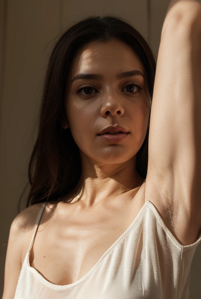 <lora:jjjbonnet:1>,jjjbonnet a woman laying on a blue surface with her arms outstretched, (High detail RAW Photo), (masterpiece, extremely detailed skin, photorealistic, heavy shadow, dramatic and cinematic lighting, key light, fill light), sharp focus, film grain, grainy, cinematic, detailed face, detailed skin, warm color, mist, soviet, (freckles:0.7), imperfect skin, (cinematic bloom:1.2)