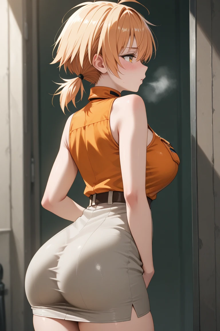 masterpiece, (photorealistic: 1.4), best quality, beautiful lighting, 1girl, solo, big fat belly , long hair, straight hair, big breasts, lips, realistic, (extremely detailed CG unit 8k wallpaper), intricate, high detail, sharp focus, dramatic, beautiful girl, RAW photo, 8k uhd, film grain, caustic, subsurface scattering, reflections, (cowboy shot),
Ashley, short blonde hair, ((orange sweater)), (red scarf:1.3), (green tartan skirt), many tentacles, 
best quality, highres,((tentacles pumps belly, mouth, ass, breast)) fantasy