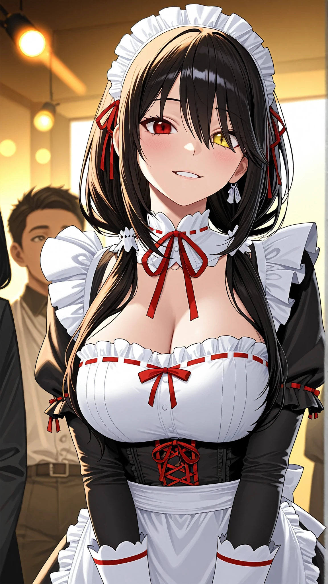 ((collar,leash,tied up,bondage,scared expression)),black hair,black eyes,bra.skirt