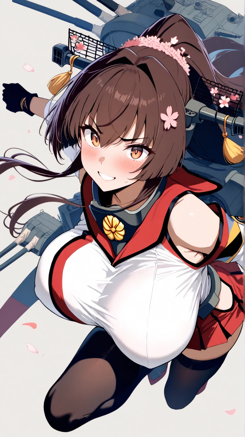 High quality, In a Japanese anime style, Tall, Cute little girl s, (((((Huge huge big))))), Athlete Body, toned body, , bob, A dark-haired, a smile