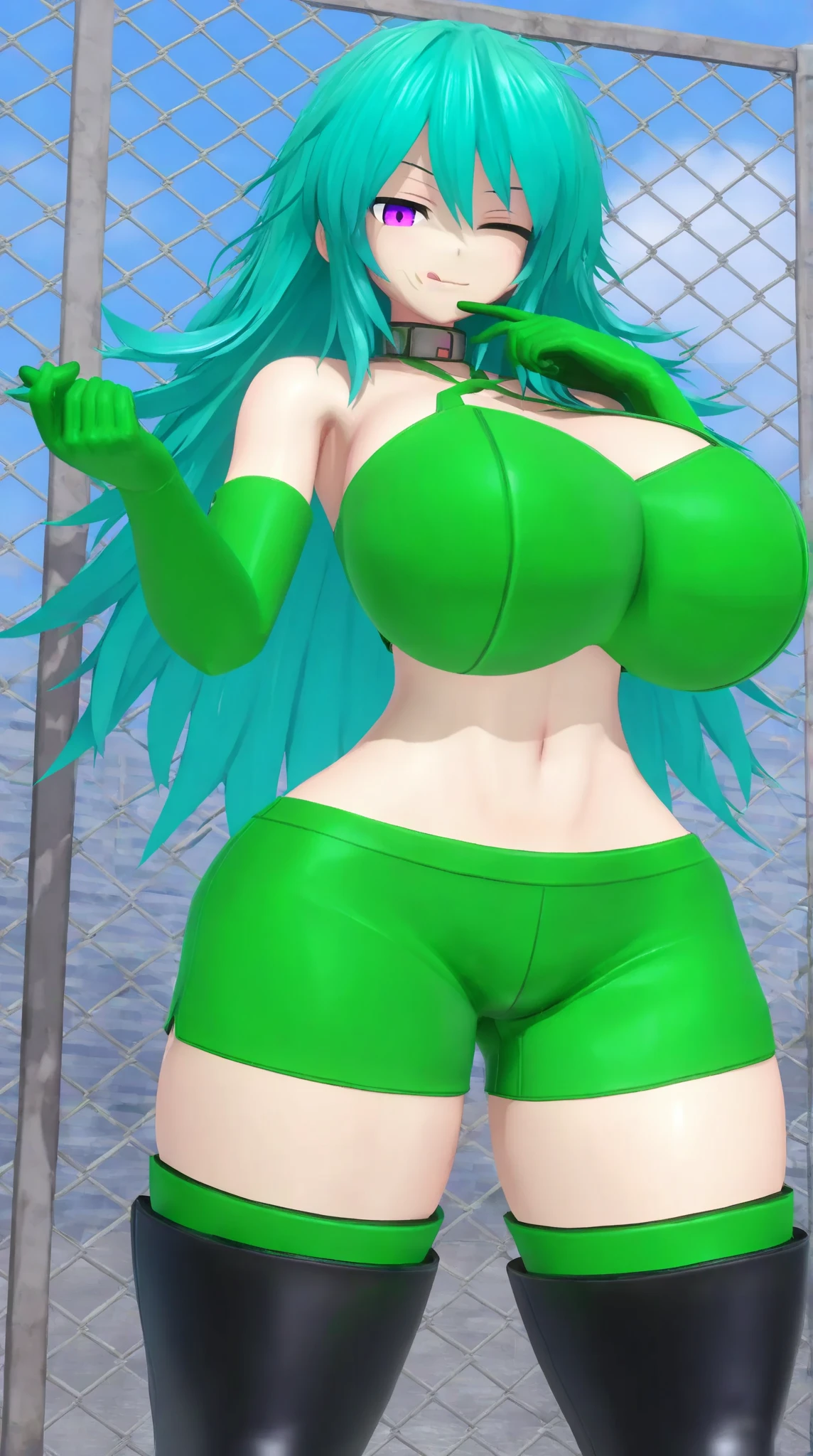 (((nellliel)) ((de bleach))(hd)) (((enormes tetas)))((8k)))(((ropas rasgadas color verde)))((lleva un craneo sobre la cabeza)) ((cuerpo completo))((cabello verde))(((Amazing tits)))caliente, hermosa,((Hornie)), 8k, hiperrealista todo como un motor irreal trazado de rayos render ((estilo humano hiperealista)),(((Empty dark background))). hiperrealista todo como un motor irreal trazado de rayos render estilo humano realista ,(((Empty dark background)))., Suavemente iluminado, Intimo exquisito detalle, foco nítido, intrincadamente detallado, rewarded photography, small-catchlight, bajo contraste, alta nitidez, facial-symmetry, profundidad de campo, cinematic background, Renderizado del motor irreal, Imagen central, dream-like, Suavemente iluminado, intimo, imagen de cuerpo completo ,cuerpo completo,((tetona)),((piernas torneadas)) perfect ass ecchi
