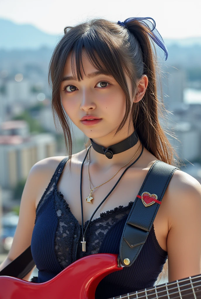 (See-through:1.3),White Serafuku,sailor dress, white theme,school uniform, sailor suit, looking at the viewer,  Insanity, messy long hair, beautiful and fine eyes,shine of hair,elevation angle,blue sailor collar, perky chest,light smile,Partially shot underwater...