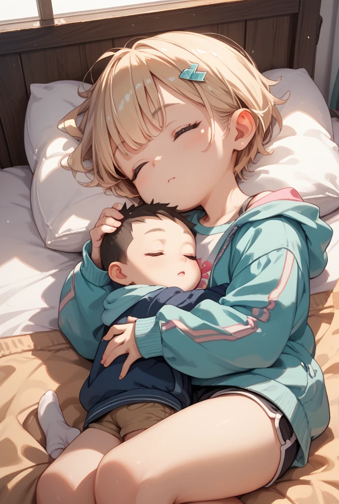 As a baby, on a baby bed, 8k, high detailed, high quality