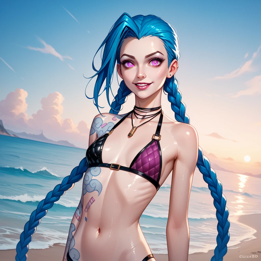 Jinx,Bare leg base,Tattoo of the ,Fleshy thighs,pubes,C limfigure,Spread your legs wide,moisturized, Radiant and pink skin,cleanness,Fat ass,Naked,expng yavel,Exposed crotch showing through,Expose the lower half of the breast,Expose all breeak points,Expose er buttocks,exposed,Pink lip flap,Jetature woman,Skimica style,A loving expreseaside vacation,Passionate,Girl 2D、poster for、propaganda、MagazineCover、Fashionab、Pop wind