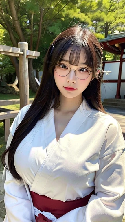 masterpiece、highest quality、Ultra HD、Clear images、8k、1 very cute Japanese girl、14 years old、Beautiful long black hair、i always wear glasses、Beautiful fine details、Beautiful Skin、Big Breasts、Very large breasts、120cm J-cup bust、Small Ass、Wearing pajamas、Realistic and detailed Japanese junior high school girl'S Room(Western-style room)、At the bed、The cutest photoshoot ever