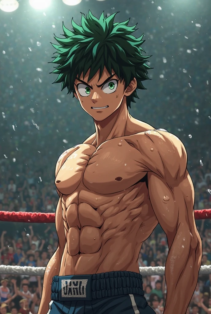 (Eine detaillierte Zeichnung von asta, asta ist ein r und 14 Jahralt, With a naked torso, oiled body, Ripping clothes, the strongest of all, huge muscular body, big Bizeps, big shoulders, Muskelbeine,Abs, Barefoot , Muskel Training,  biceps curls, trains his muscular body on a green meadow, Full body image