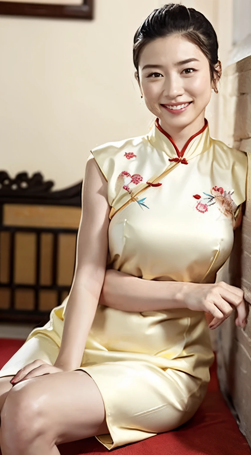 /*High-quality writing*/
top quality, , masterpiece, Pretty and Delicate Fingers , very detailed lips, detailed eyes, realistic pupils,
in their 40s,
/*People and expressions */ colorful patterned China dress ))), (( traditional Chinese dress)), chipao dress , miniskirt dress, white panties, in their 40s /*Pose*/ (lift the hem of the skirt, lift the hem of the skirt with both hands, lift the hem of the skirt yourself), nice hands, perfect
VERY BEAUTIFUL GIRL ,poneyTail、white asian girl , 1 girl on break day, Light On Face, (ponytail), ((Very Sweet Smile )),
in their 40s
/*clothing*/
(((緑のサテンの colorful patterned China dress ))), (( traditional Chinese dress)), chipao dress , miniskirt dress, white panties,
in their 40s
/*Pose*/
(lift the hem of the skirt, lift the hem of the skirt with both hands, lift the hem of the skirt yourself), nice hands, Perfect Hand BREAK
/*Angled posture*/
Shanghai Street, Cowboy Shot, viewers
