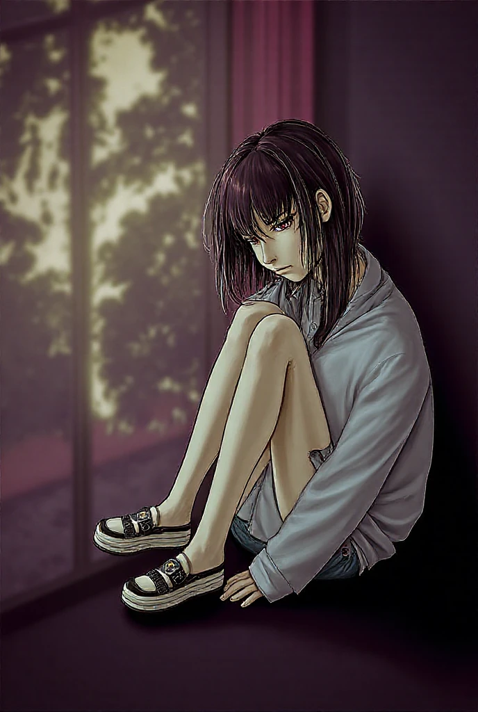 Very detailed, Ultra-high resolution,masterpiece, Highest quality,pastel colour,pretty girl,closed mouth,high quality panties,night,crying,fear,Dark Ruins,Spread your legs,fat,Thick legged shirt,I'm on my knees,sneakers,Loose-fitting shirt,Pleated skirt,Photoreal 1;4,brown hair,full body ,portrait1;4, {{beautiful large size breasts 1:4}},{{schoolgirl}},top quality,cute girl,high quality background, slanted eyes, detailed shirt chest wrinkles,BREAK, {{beautiful blue eye1:4}}, Accurate 5 fingers