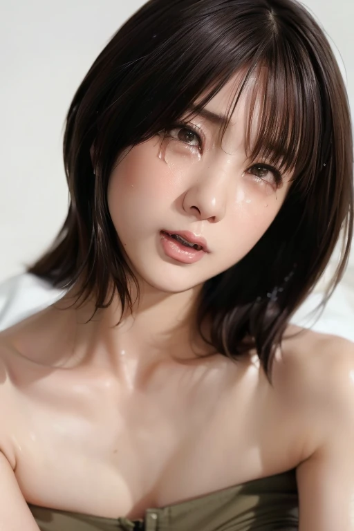 Highest quality、Ultra-high resolution、(Realistic)、18-year-old girl、(((take off(school uniform open))))、((((I can see her nipples)))),Hyper Detail、Super Realistic、(Realistic)、More about beautiful skin、(masterpiece:1.0)、(Highest quality)、(Ultra-high resolution)、8K resolution、Canon EOS R5、135mm、Absurd、Very detailed、Sharp focus、Fine skin、(((Chirarizum、Small breasts)))