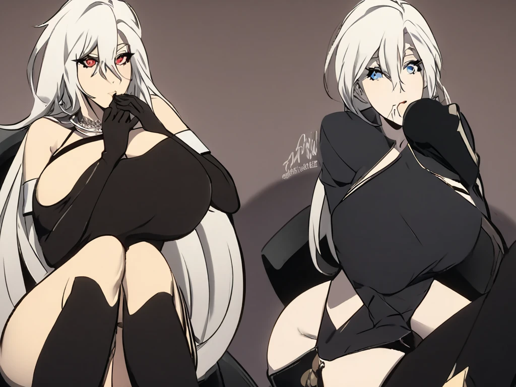 (masterpiece), best quality, female warrior, huge girl, female muscular:1.2, ((long hair:1.6)), (silver hair), big breast, (curvy:1.7), (((blank background))), ((full body)), fingerless gloves, sandals, sleeveless, covered nipples, detailed dress, ((straight hair:1.5)), (very thin hair:1.5), ((camel toe)), corset, bare legs , all fours, crawling