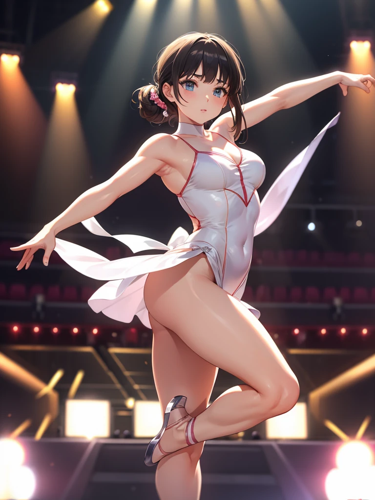 (quality)), ((masterpiece)), Recommended resultsluffly、(see through:1.5)、straight back、(Keep hips forward:1.)、angle to floor:1.2、low camera angle、There is white liquid flowing out of the crotch、Whole body facing the camera,Hair can be seen on the crotch,White skin,pink latex,huge upper body,huge bust,yoga clothes,rabbit, Rabbit ears, looking at the audience, Shy, Smile,Short black hair,red eyes