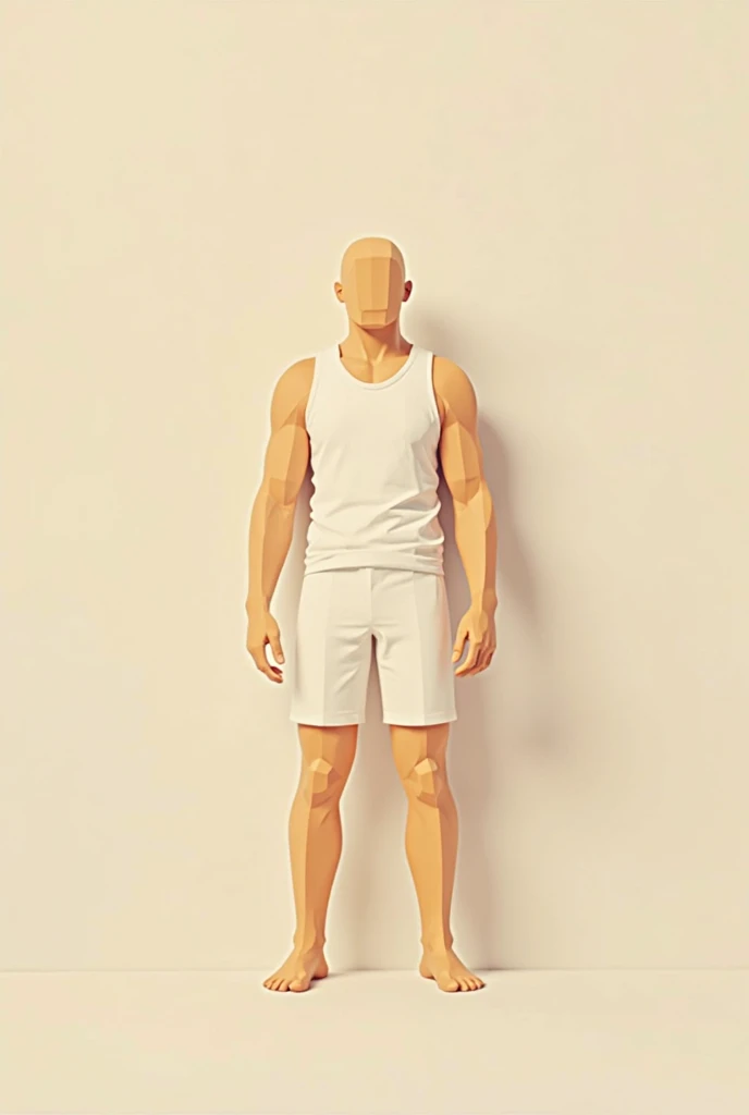 Wearing a white shirt、Arav male figure standing on wooden platform, muscular character, Full body portrait of a short!, Full body portrait, muscular man, tall and muscular, muscular!!, Full body portrait, muscular male, Full body portrait, inspired author:Russell Dongjun Lu, full body realistic portrait, by yanjun cheng, author:Russell Dongjun Lu, Bodybuilders