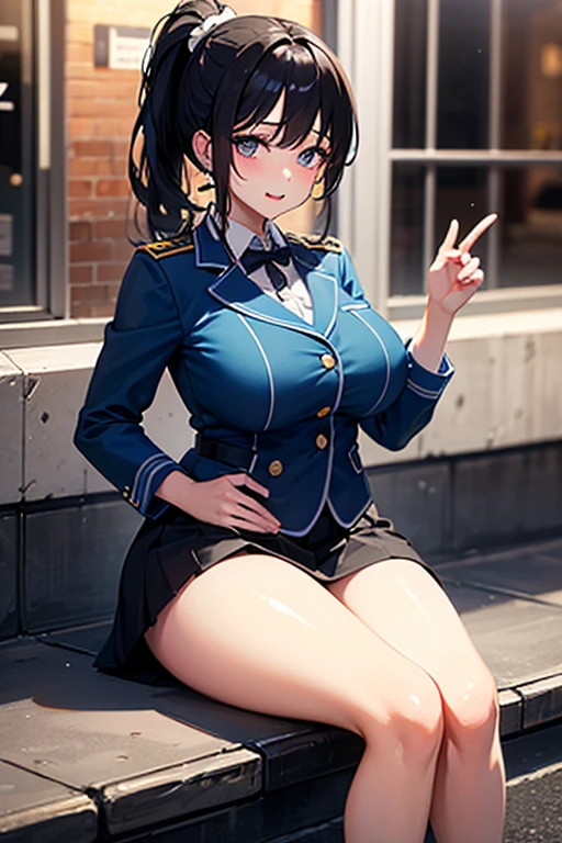 A policewoman with a penis、Ahegao、Semen bukkake