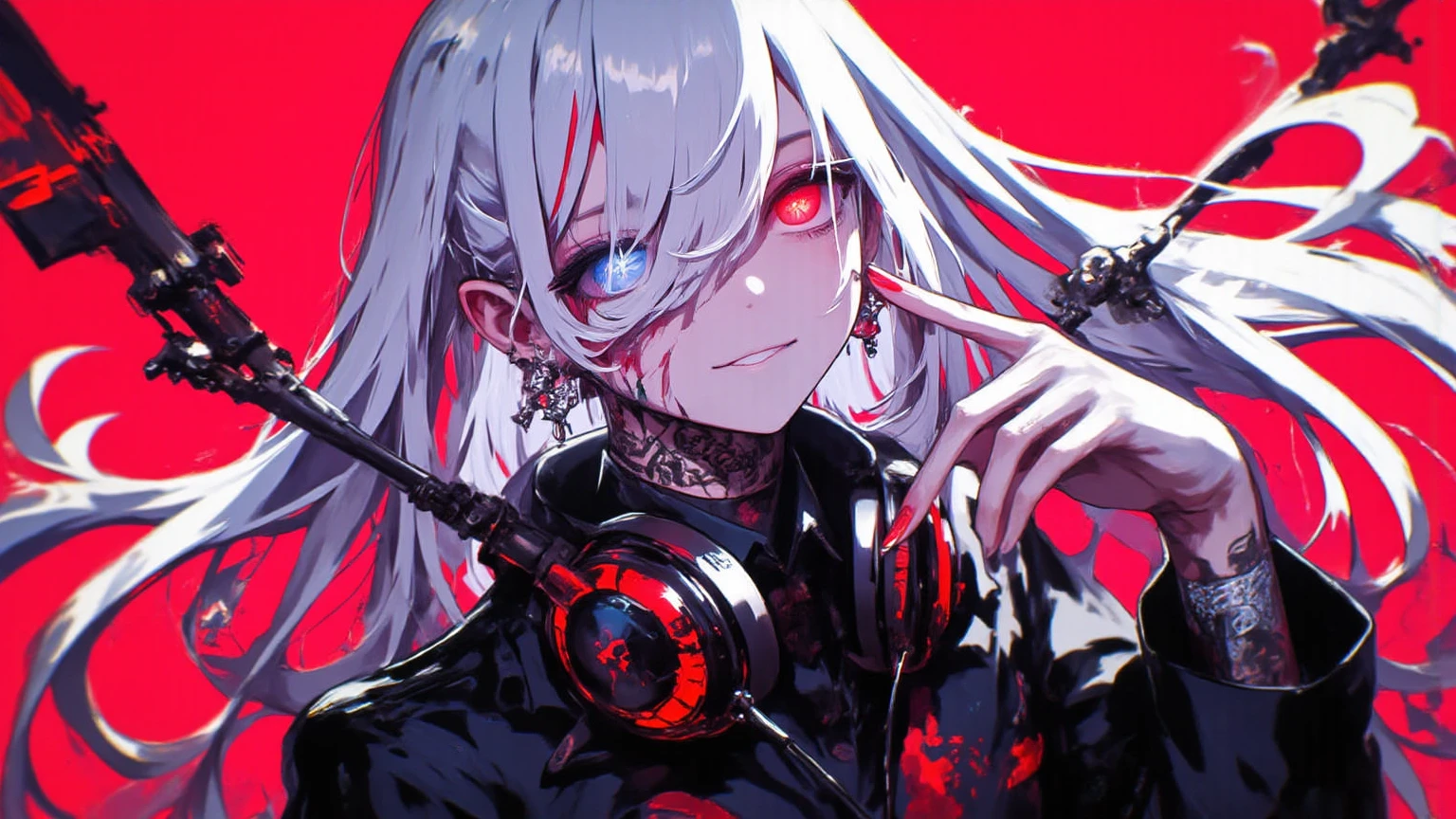Close up portrait of mechanical skull in headphones (((Masterpiece))), ((Best Quality)), (Super Detail), (CG Illustration), (Very Evil and Beautiful)), Cinematic Light, ((1 Mechanical Skull in Headphones)), Single, (Mechanical Art: 1.4),expressionless, ( Science Fiction,Horror, Apocalypse, Ruins, , Cruelty, Absurdity, , Fusion with Machines, Doomsday Time, Super Future, Inorganic, Laboratory, Restraint, ), Vibrant color scheme
