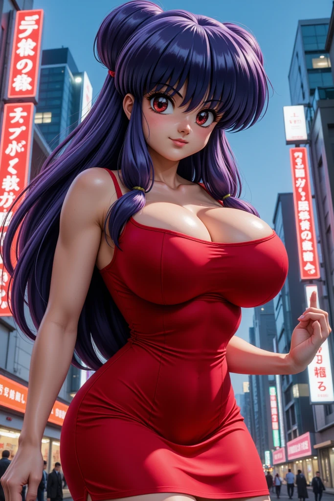 （8K ，Ultra-detailed，Best masterpiece，Nature，perfect work of art，perfect female body），two women，Sister and sister， sisters，rainbow hair，perfect face，（huge tits），neighbor wife，woman hairstyle，elegant wife，delicate and revealing ，Spring street corner:1.Cute and sexy 25 year old woman，White skin，Tilt your neck，(awkward smile:0.9，crazy about you:1.1))，(Wear a shiny satin purple off-the-shoulder sweater:1.1)，huge breasts:0.6，Milky:0.6，(beautiful blue eyes，feel beautiful爱神的眼睛:0.85))，A belt，Black high waist skirt，，sexy face:0.4，red blush:1.1，((feel beautiful:0.85))，((Too:0.9))，T-shaped small，huge  big，naked leg，full body shot，elastic muscles，raised raised raised，Obscenity exposed