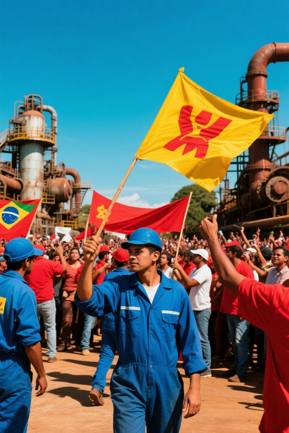 Massive mobilization: The miners' revolt involved a large mobilization of people. Miners from different areas and cities, together with their families, they united in large numbers to protest against oppressive working conditions. Vestimenta de Trabalho: Muitos dos mineiros estavam vestidos com roupas de trabalho sujas e desgastadas, evidenciando as longas horas que passavam nas minas. Alguns podem ter usado capacetes ou roupas protetoras para enfrentar os perigos das minas. Mining Tools: Some miners may have wielded mining tools as a symbol of their revolt, como picaretas, shovels or hammers. Flags and Symbols: Durante a revolta, The miners may have erected flags or symbols that represented their struggle for justice and equality. These flags may have colors and symbols that represented the cause of the revolt. Determination and Anger: The miners' faces reflected determination and anger at the inhumane working conditions and exploitation they had suffered for so long. Charismatic Leaders: The revolt probably had charismatic leaders among the miners who inspired and coordinated the actions. These leaders may have stood out physically, perhaps by the use of different clothes or accessories. Physical Endurance: Durante a revolta, The miners demonstrated remarkable physical endurance in confronting the authorities and forces loyal to the king, especially in the mountainous areas where the revolt began.
