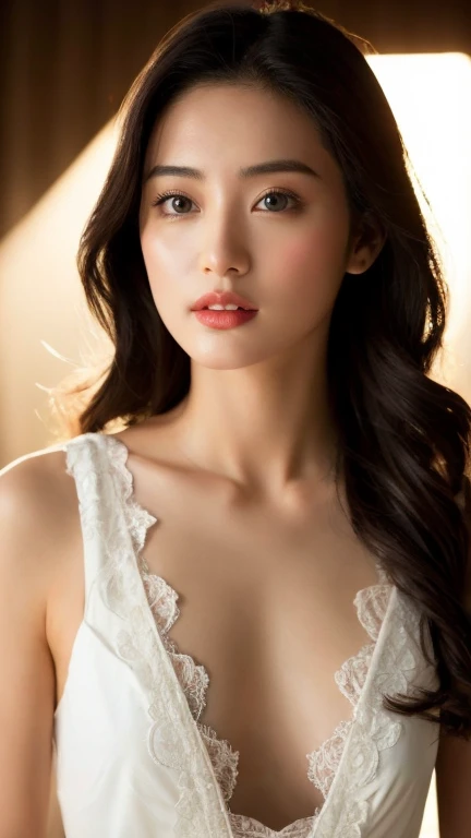 highest quality, epic realistic, ((in the pitch black darkness :1.4)), ((portrait:1.5)),(background: dark ) high contrast ,glorious picture, lowest lux, lighting face, she's comfortable, wearing white lingerie, looks incredible, (8k, Raw photo, Highest quality),(epic realistic:1.5), a woman, face,(detailed eyes:0.8),(looking at the camera:1.4), (Highest quality), ( high contrast, deep shadows),Intricate details,cinematic,((skin:1.4)), (long dark hair:1.3), long hair, messy ,(Hdr:1.5),Detailed, colors, Superior quality, Masterpiece, Raw Photo (20-year-old, looking at viewer), beautiful, (wearing underwear,), perfect, natural, perfect composition, portrait, perfect face, smiling expression, Captivating eyes, Bright details, Tight lips, (High Skin Detail),, (blue tint: 0.6), (sale: 0.8), (bloody: 0.7), Key lighting , (backlight: 0.5), Medium depth of field, Canon 5d, 50mm lens, f/4 apertures, (Ultra-detailed, Complex detail), sharp focus, soft colors, 8k, Absurd, 80mm, dark background, photography, smiling, pinay, filipina, medium ,
