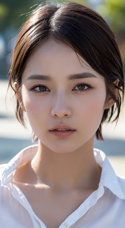 Create super high resolution close-up images of your face。
Long, straight black hair frames her face。
So that every single hair is clearly visible、Depicts subtle color changes depending on the amount of light hitting the subject。
The skin is white and smooth、Has a natural glow。
Fine skin texture、Representing the fine details of pores。
amountや頬に薄い赤みがある部分を詳細に。
The eyes are almond-shaped and dark brown.。
Fine details of the iris、Depicts color gradations and patterns。
Long, natural-looking eyelashes, each and every one visible。
Well-groomed eyebrows、indivual々The hair is clearly visible。
Light reflects off into the eyes、Create small highlights。
noseは繊細で、nose孔の細かいディテールがある。
Lips are plump and naturally pink。
Depicts the fine lines and soft curves of the lips。
Shiny、Accentuate the shape。
Detailed depiction of lip texture。
Particular attention to the depiction of light and shadow。
Soft natural light gently illuminates the face from the front。
amount、nose、Creates a subtle glow on the cheeks。
Shadows are cast softly along the contours of the face、cheekbone、Jaw Curve、noseの側面を強調。
The gloss of her lips reflects the light faintly.、Emphasizes plump texture。
The shadow of the hair adds depth and dimension.、indivual々The hair shines in the light。
The background is simple and blurred.、Focus on the face。
In the highest quality、Representing the utmost detail。