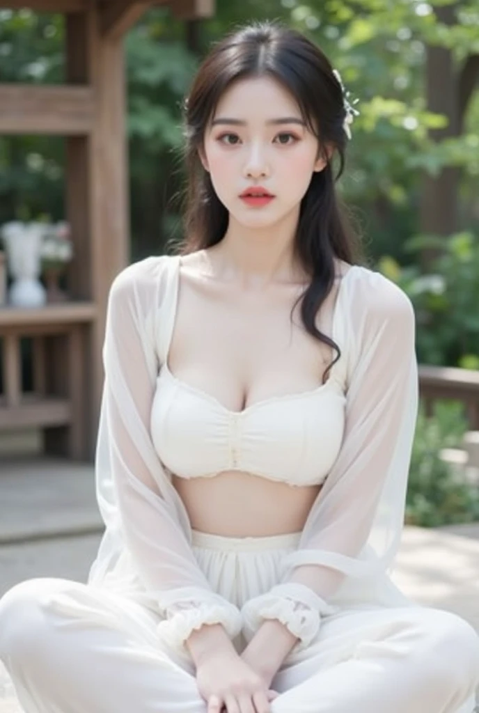 (Masterpiece、hightquality、high-level image quality),(A Japanese Lady、1girl、Young and good looks),(The girl's mind and body have grown up and become brighter),(youthfulness、Premonition of love),(Perfect aesthetic anatomy、Perfect beauty limbs、Perfect physiology),Beautiful black hair,Clear dark eyes,Hair that flutters in the wind,(Healthy flesh、Beginner body and face、fondling),early summer、River、White short-sleeved blouse、Check skirt、Feeling pounded、Beautiful Large Breasts、Fingers of one hand to the lips、is standing、Gravure photography、professional photograpy、Moving and exciting to the viewer、