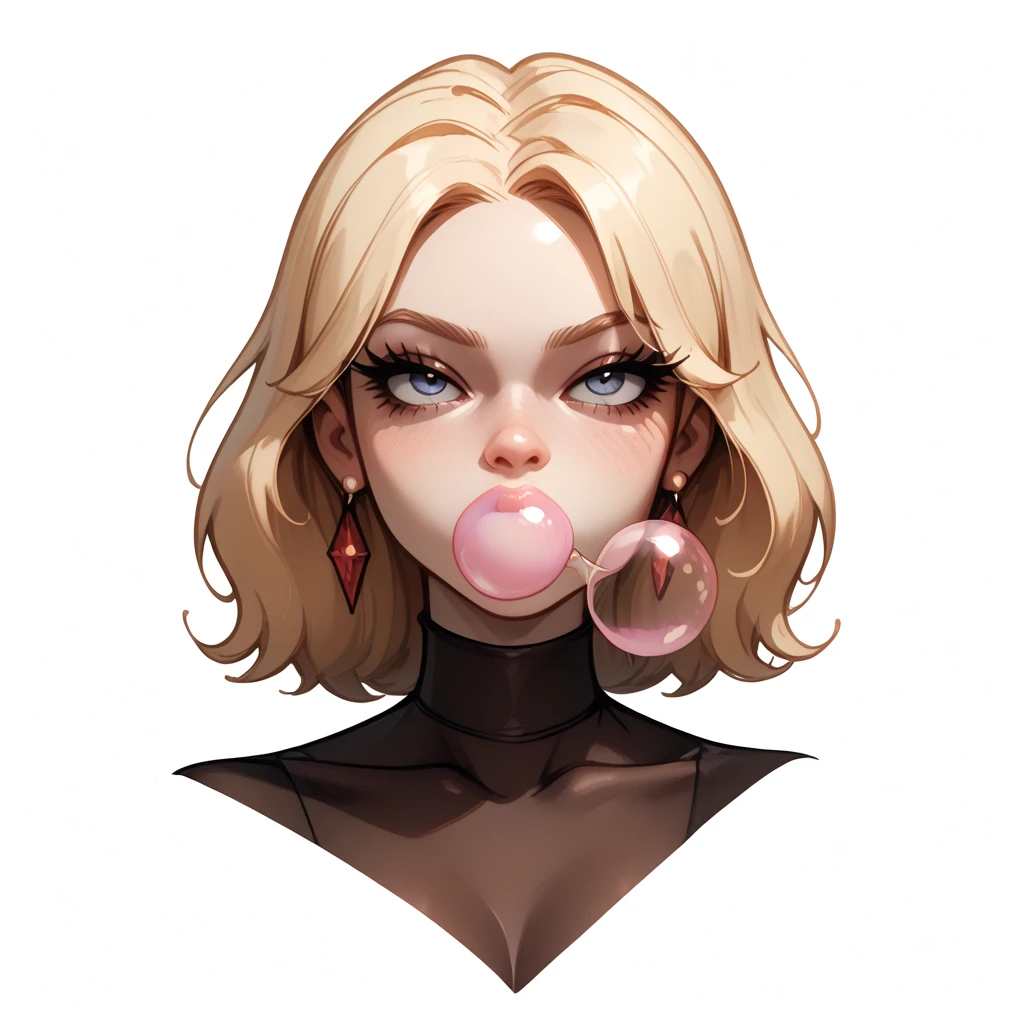 1boy, black eyeliner, male medium length mullet hairstyle, medium sharp hair texture, blonde hair, handsome, blue eyes,, red lipstick, femboy, blush, thin waist, open mouth, half open eyes, beautiful face, black transparent tights, gloves, blowjob, dick in mouth, gay