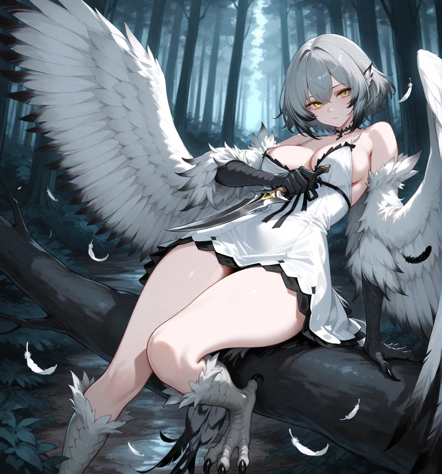 A girl with her hands in her pocket, short bob hair, long sideburns, (((A big halo with angelic thorns on her head))), white eyes, star lips, hip-hop clothes, white high-top sneakers, walking in dark street, full body, thick legs, small breasts, big booty, {extremely detailed 16k CG unit wallpaper}, expansive landscape photography, (a view from below with focus on the character and the setting), (view wide open field), (low angle shot), (high light: 1.2), (low light: 1.5), (warm light source: 1.2), complex details, (iridescent colors: 1.2), (bright lighting) , (atmospheric lighting), Dreamy, unique,