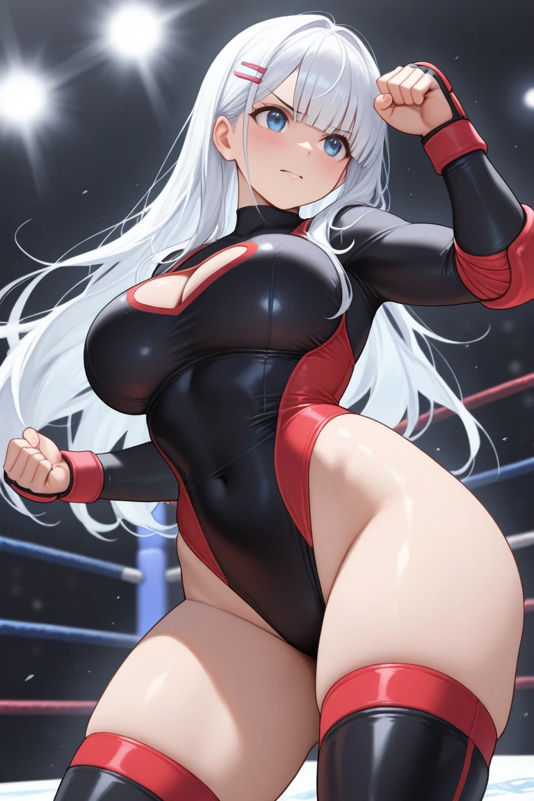 (Hi repaint)) , ((best quality)), illustration, hairy,
Cat, animal ears, Tail, bodysuit, 1 girl, leave, Upper body, 1 girl, alone, long hair, white hair, ,pink eyes, White shirt, looking at the audience, Smile,(Big breasts)