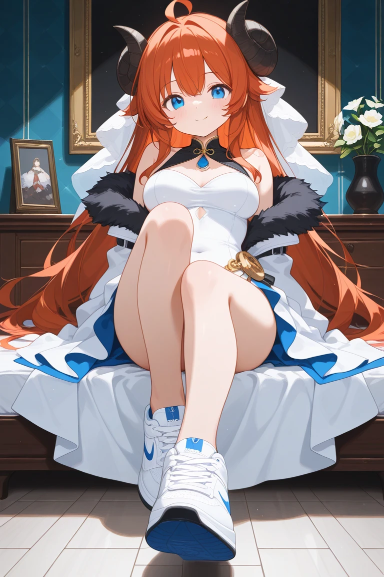 Marie、masterpiece、Best image quality、最high quality、1 person、girl (Open Mouth Smile), independent , Cute pose, masterpiece, Anime art style, Cute moveost detailed, high quality、Shiny Hair、Very fine and beautiful bright eyes、nose blush、spoken heart、Very detailed, clear and beautiful face, Awards, (((Anatomically correct)))、Orange Hair、full BODY