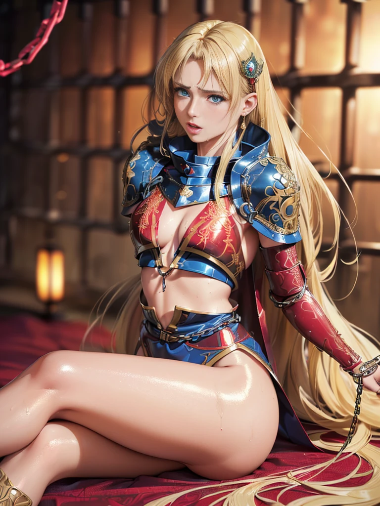 Ultra detailed complex 3D rendering of face, (Big breasts: 7.8), (Skindent: 2.5), (Masterpiece, top quality, octane rendering, 8K), glamour shot full body image, very beautiful young elf, cleavage, (Highly detailed skin: 1.2), (Exposure: 1.1), beautiful Caucasian woman with white skin with full soft breasts with big buttocks, one, micro bikini, long braided black hairWearing intricate super armor of gold and red, big breasts, ultra-realistic photos (((portrait))), wearing intricate pink cape, bare feet, futuristic urban background, facial muscles, in the style of Marvel Comics, ArtStation trends, clear focus, studio photography, intricate details, very detailed, detailed blue eyes, illustration, very detailed, Sharp Focus, Digital Rendering, Professional, Abs