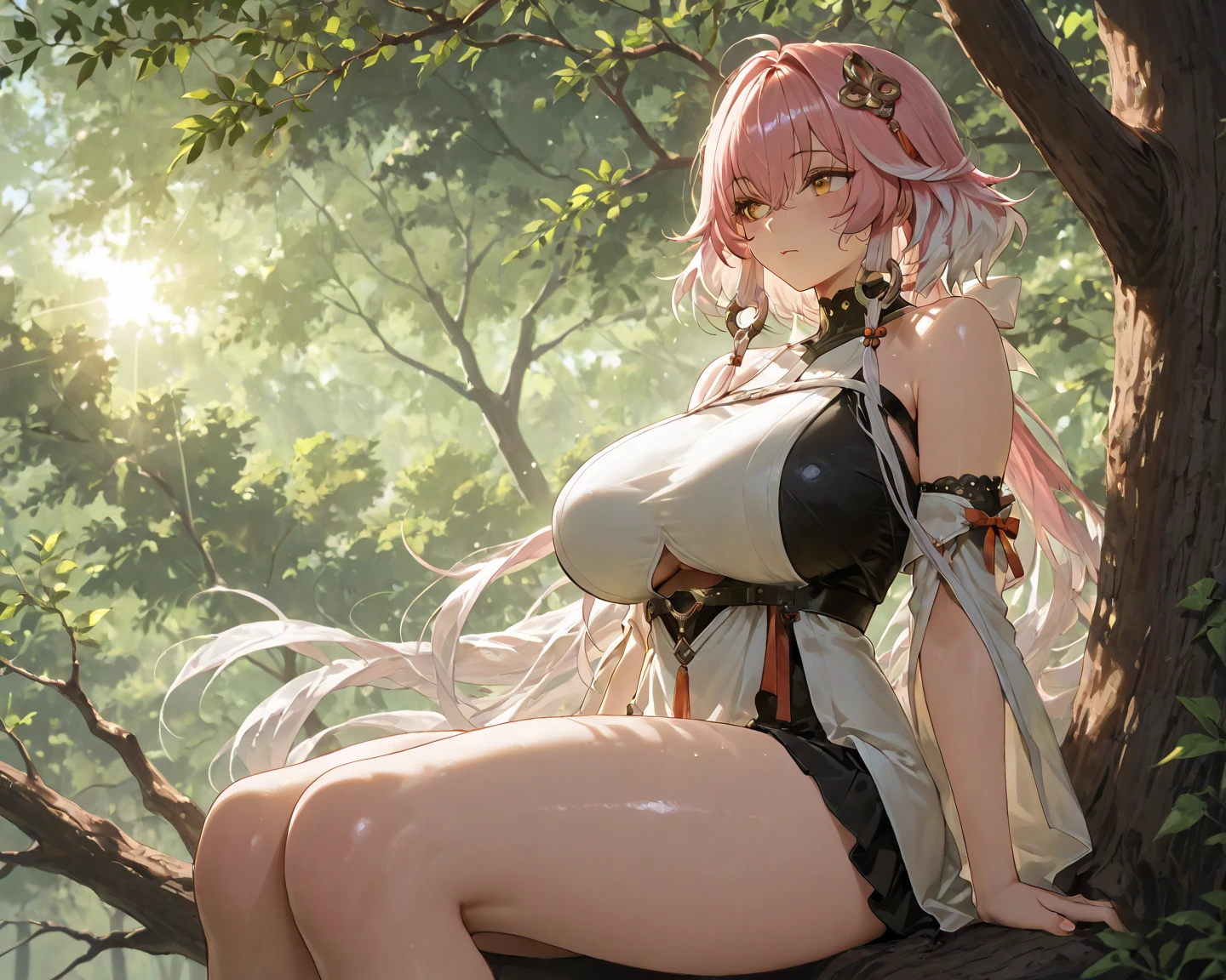 ((Top quality)),(Ultra-high resolution),(Super detailed),(Detailed depiction),((The most picturesque work of art),Ultra-detailed art,The art of astonishing depiction,Fantasy art:1.5, ((綺麗なおflower々:1.8)), (flowerに侵食された体:1.3),(Glamorous body:1.3),Fancy background effectasterpiece、Fancy details、(NSFW 1.1), ((1 female)), ((Mastepiece)), ((Extremely detailed:1.3)), Beautiful woman entering a lake in crystal clear water, ((Long pink hair)), Wet hair, Wearing a thin transparent dress, Bathing fully clothed, steam, (水に浮かぶバラのflowerびら:1.5), Early morning light, Ivory Gold AI, Windows, Crepuscular Lighting, See-through lace underwear、(Very huge boobs)、Pink nipples、Pink areola,透けて見えるPink nipples、透けて見えるPink areola、See-through lace and string panties、Sexy see-through lingerie with lace and strings,See-through sexy lingerie,Transparent sexy lingerie、Translucent dress、Pearl Jewelry、sexy harness、sexy garter belt、Sexy Stockings、Well-organized,Intimate, rose garden、Colorful Roses、Lake with floating roses、Lie down、With legs apart、Spread your legs、Thighs open、Immersed in water、Wet body、ゴージャスなflowerの装飾、大きなflowerいっぱい、Stylish hair、Solo, Water Play, flowerいっぱいの髪飾り, flower々, Outdoors, Sky Porn,A see-through dress when wet, Sky Porn, Glows when wet、(Mastepiece),(Highly Detailed CG Unity 8K Wallpaper),Best Quality,Cinematic Lighting,Detailed background,Beautiful detailed eyes,Bright pupils, (Very delicate and beautiful),(Beautifully detailed eyes),((Mastepiece)),((Red Eyes))、flower園、temple