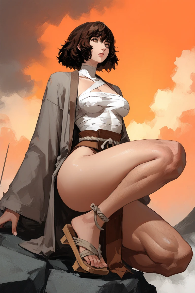 a woman, 1girl, short bob black hair, small breasts, blue sky eyes!!!, fait skin, blank face, nude, penis instead of a pussy, night, medieval japanese town, very sexy body, detailed face, beautiful detailed eyes, beautiful detailed lips, extremely detailed eyes and face, long eyelashes, highly detailed, photo realistic, 8k, best quality, masterpiece, cinematic lighting, dramatic lighting, vibrant colors, fantasy, digital art, concept art