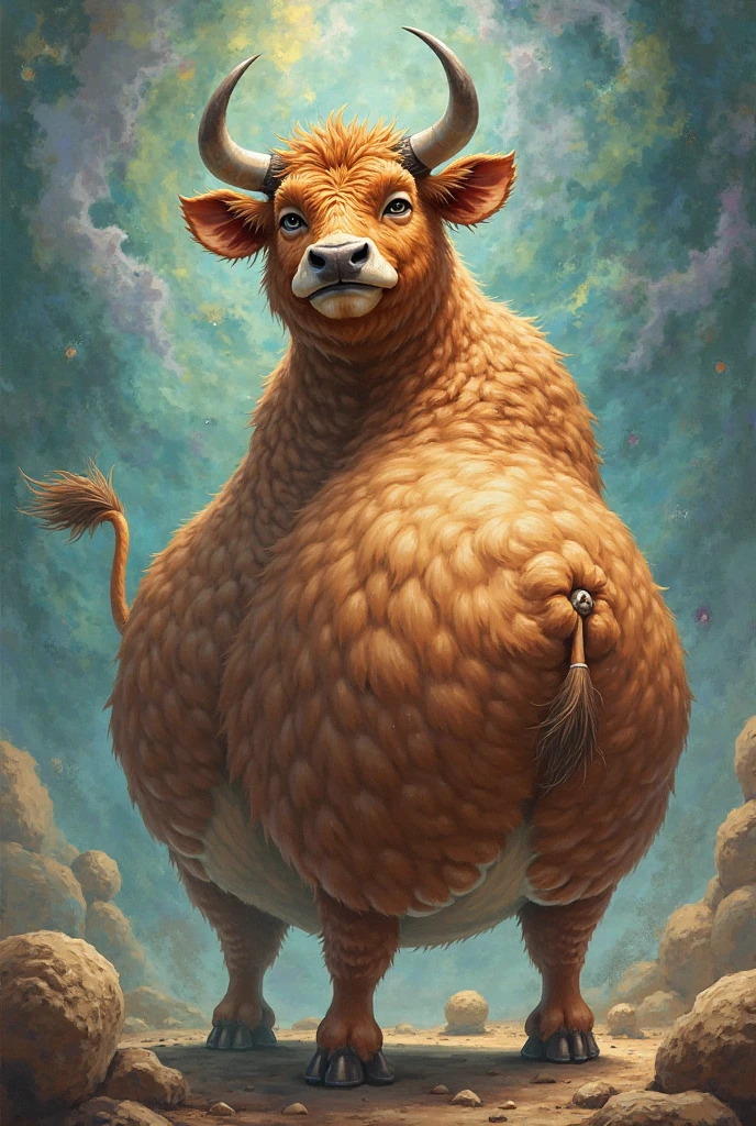 anthropomorphic Tauren, Fluffy, high resolution, realistic, Soft, 4K, upscales, high detail, Delicate fur, ((The tail in the right place)), tavern, shaggy, hyper breasts, green eyes, bovine face, bovine snout, bovine tail, realistic fur, ((peeking at viewer)), huge fluffy ears, 1 tail, hyper nipples, facing viewer, white fur, white body, 2 huge cloven hooves, standing straight, long nipples, two arms, two hands, low-angle view, worms eye view