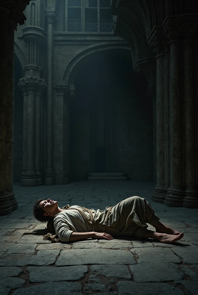 (highres,best quality,physically-based rendering),man from biblical times,wrapped in bandages,resurrected Lazarus,ancient setting,dramatic lighting,natural surroundings,religious symbol,faith,miracle,awe-inspiring