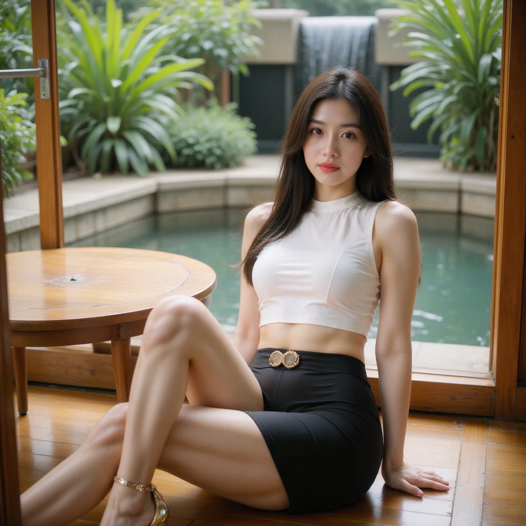 (masterpiece:1.3), (8 thousand, realistic, RAW photos, best quality: 1.4), (1 woman),(sheer silk blouse), (short skirt), (양쪽 다리에 짙은색 realistic 팬티 스타킹), (Stockings on both sides), ( wearing Very sexy transparent Ultra-realistic thighhighs), (Stockings on both legs), (Wearing high heels on both feet), (Wearing high heels on both feet), (very sexy), (full body shot), (outdoors in sunny weather), (walking like a model), (Beautiful makeover), (realistic 얼굴), (beautiful and sexy smile), (very beautiful body) , (such a beautiful face), (long eyelashes), (double eyelid), (very beautiful eyes), (big bust) , (Strong body through exercise), (beautiful abs), (Beautiful heaps), (tall), (realistic face), (black hair. parted, long hair:1.3), (아름다운 parted스타일), (realistic eyes), (delicate eyes), (realistic skin), (beautiful skin), (absurd), (attractive), (ultra high resolution), (extremely realistic), (very detailed), (golden ratio), (realistic 긴 다리), (realistic 팔), (necklace), (earring),(beautiful nails manicure), (So beautiful and sexy), (perfect secretary look)