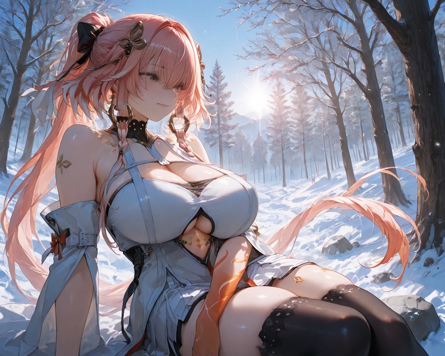 (masterpiece:1.3, 最high quality, 超High resolution, Very detailed), (Realistic, photoRealistic:1.4), Beautiful illustrations, (Browsing Caution back ??????,???，The background is gangbang,2 boys、Sweat、girl trembling with Sexual climax、Chest Grab　1 boy、masterpiece、high quality、High resolution、1 girl,crowd、White skin、Excited、Afterglow、??????、)、((nude、Browsing Caution、Sleep on your back、vibrator、Crying face、whole body、))Perfect lighting, Natural light, colorful, Written boundary depth, beautiful thin hair, Beautiful and dense face, Beautiful and beautiful eyes, Beautiful clavicle, Beautiful body, Beautiful breasts, Beautiful thighs, Beautiful feet, Beautiful fingers, Looking at the audience, whole body, 1 girl, Perfect Face, (Perfect ???????, Anatomically correct), Symmetrical cute face, Baby Face, Shiny skin, (Tsundere:1.3), ((short hair, Curly Hair, Light pink hair)), bangs, Brown eyes, Droopy eyes, Long eyelashes, (Big Breasts:1.3), thin, hair ornaments, Lace-trimmed hairband, necklace, Earrings, ( loose socks, White Hat, Leg warmers, jewelry, Completely ?????、socks, pantyhose, ) (Beautiful views), evening, Mountain, snow, winter, (snowing:1.2), snowflakes, Dynamic pose, (Captivating smile, wonderful, Lips parted), Browsing Caution、(Having my breasts massaged)