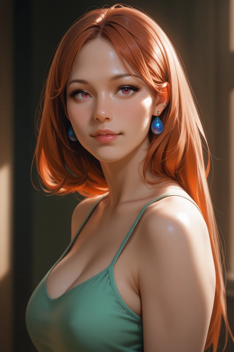 1girl, solo, long hair, breasts, blue eyes, blonde hair, large breasts, cleavage, hair between eyes, jewelry, upper body, japanese clothes, kimono, necklace, looking to the side, haori, black kimono, matsumoto rangiku, looking at viewer, outdoors, parted lips, blush