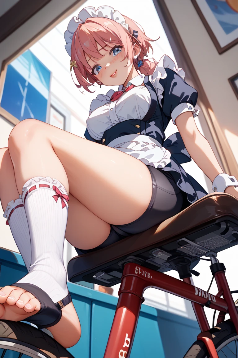 High-definition images, atmospheric perspective, 8K, Super detailed, Accurate, highest quality, anime background, 1 female, Last, (ecstasy face), big breasts、big breasts、pink nipples、(droopy eyes), (blush), ((sleepy)), ((Finely designed, luxurious and colorful adult shorts, panties High-definition images, Draw pants with super precision)), ((show off panties)), ((she has pubic hair, Pubic hair sticking out of pants), (spread legs, raise your legs) open your mouth, (shirt, (swollen areola)), ((thin thighs, thin legs)), pantyhose, earrings, simple necklace, straddle, masturbation, (strange pose), ((moment of orgasm)), (angle from below), hair up, (straddle to hit panties on a exposed thin pipe for masturbation), factory clerk, uniform jacket, Nameplate, at the factory,being violated、inserted、tentacle、