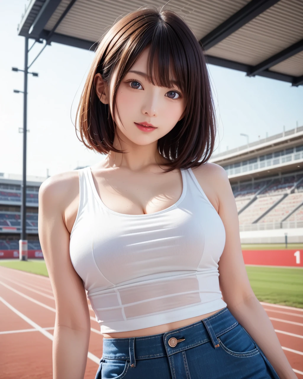 ((赤黒チェックのsexyランジェリー、String panties)),gravure,sexy,Beautiful Skin,(Glamour),((short hair)),Bust Size 87cm,