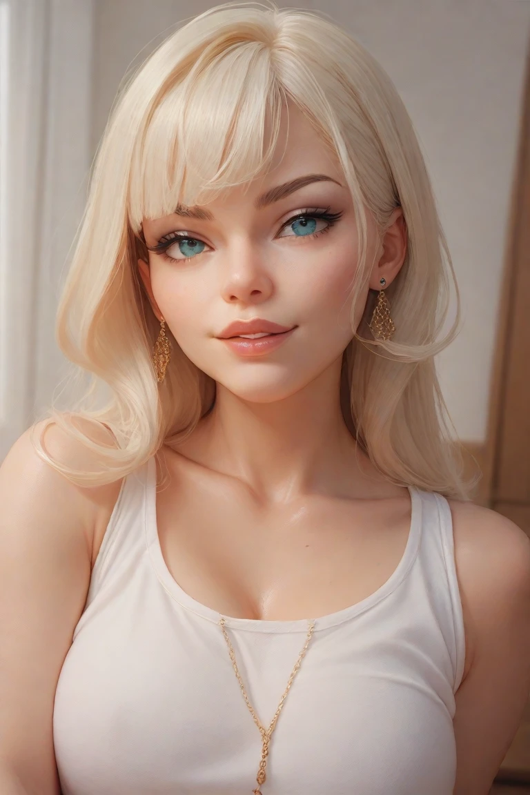Blonde woman with long hair, wearing a white shirt and black tie, a gorgeous blonde, yelena belova, angelawhite, long blonde hair and big eyes, blonde goddess, Anna Nikonova aka Newmilky, long blonde hair and blue eyes, Beautiful blonde girl, angelina stroganova, anastasia ovchinnikova, long blonde hair and big eyes