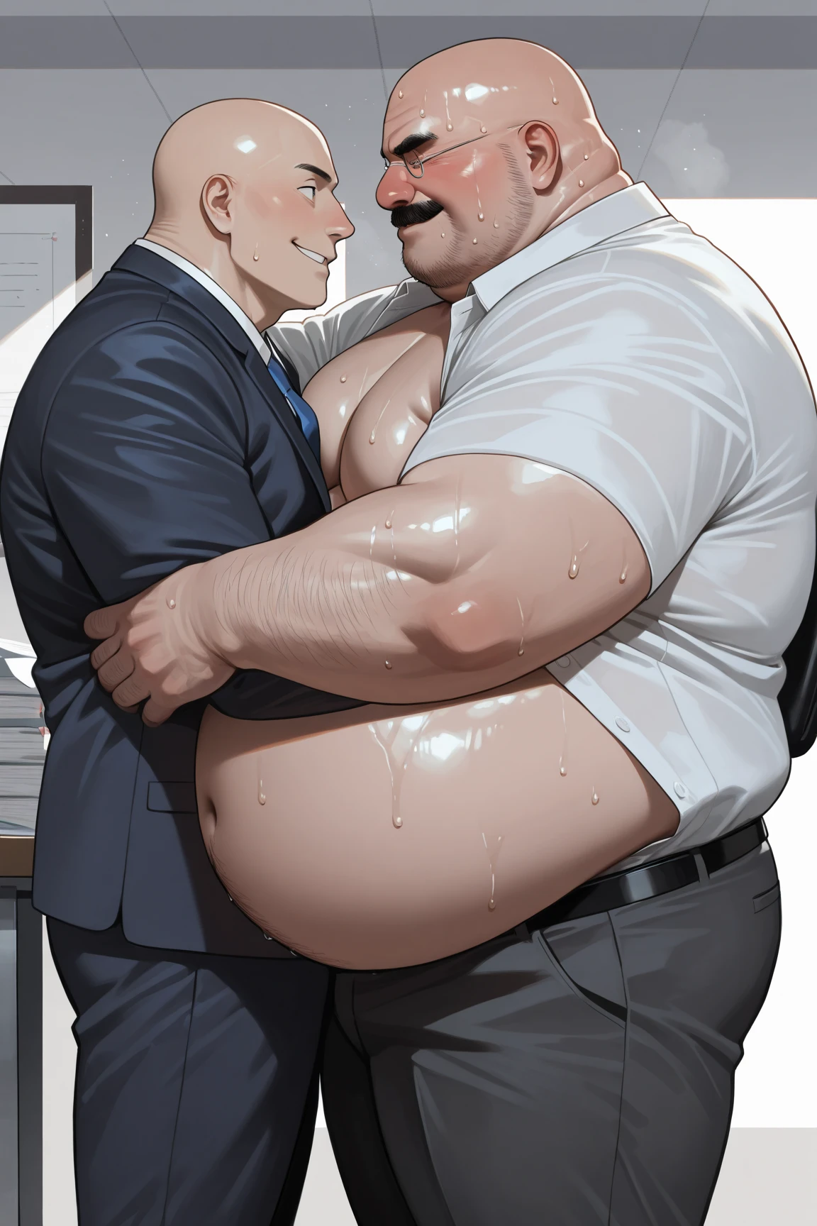 Realistic image of Donald Trump with big chest,Ultra-realistic quality,a old man,Big chest,wearing an outfit,muscle men ,Realiy