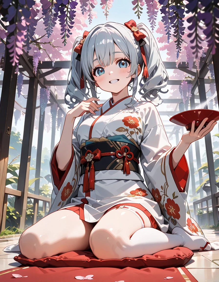 Anime girl sitting on chair with cat and umbrella, beautiful anime catgirl, in a kimono, komono, seductive anime girls, cute anime waifu in a nice dress, shikamimi, Best anime 4k konachan wallpaper, Ayaka Genshin impact, onmyoji, beautiful and seductive anime woman, anime woman, Onmyoji detailed art